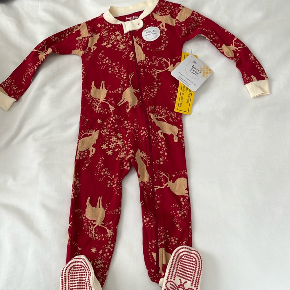 Burt’s Bees 18M organic cotton baby one piece sleeper